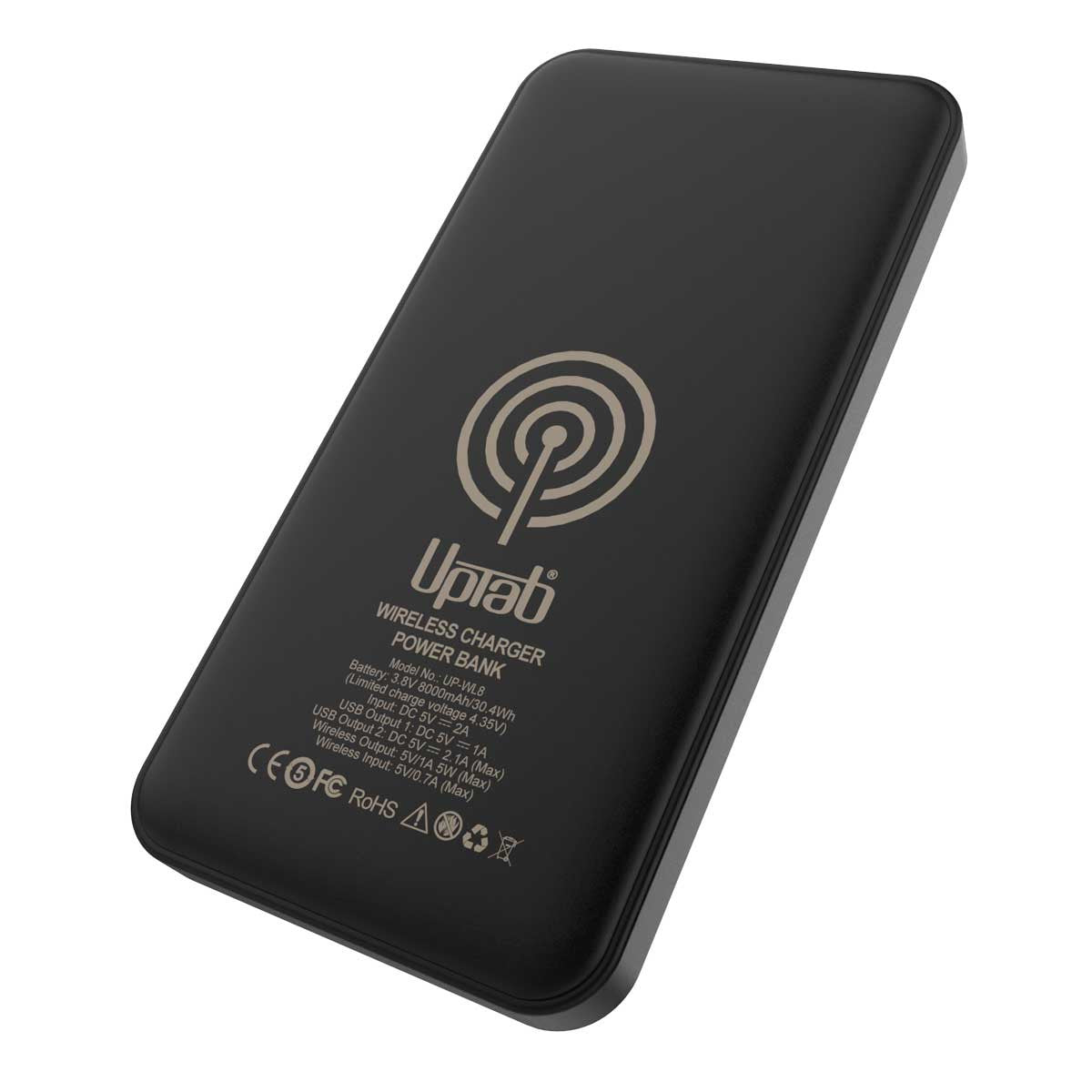 UPTab Wireless Charger Power Qi Bank - back